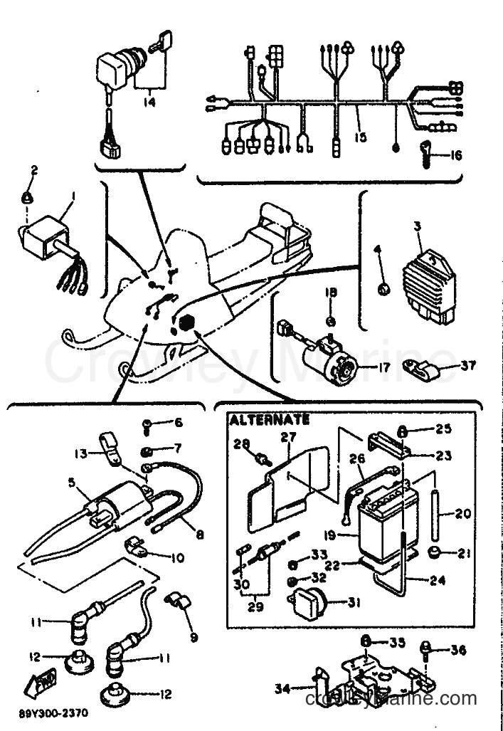 1992 Snowmobile ET410TR - ET410TR (89Y1) [010] - ELECTRICAL 1