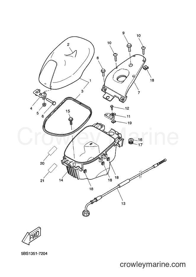 2002 Scooter YQ50 - YQ50 (5PU3) [020] - SEAT & CARRIER