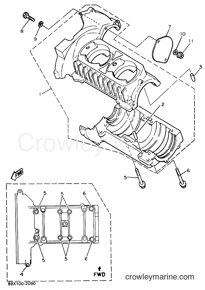 1993 Snowmobile ET410TR - ET410TR (8AJ1) [999] - CRANKCASE
