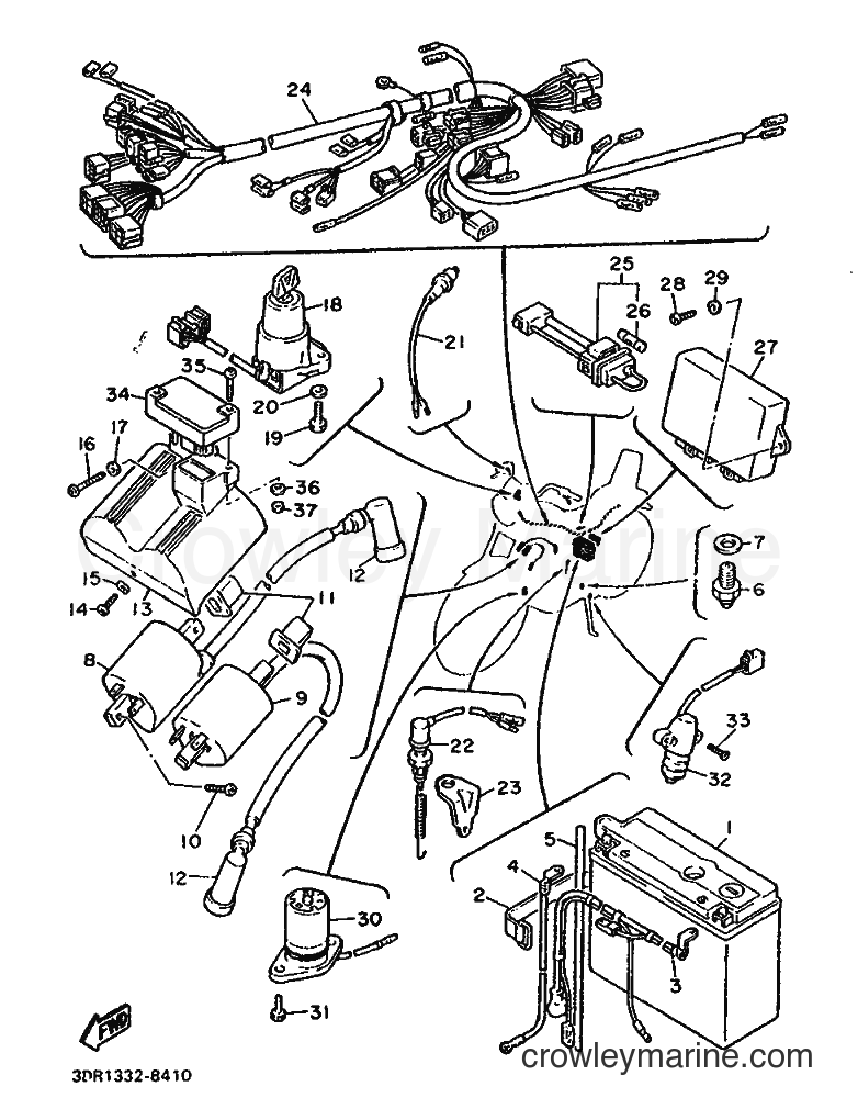 1988 Cruiser XV1000 - XV1000 (3DR1) [999] - ELECTRICAL 1