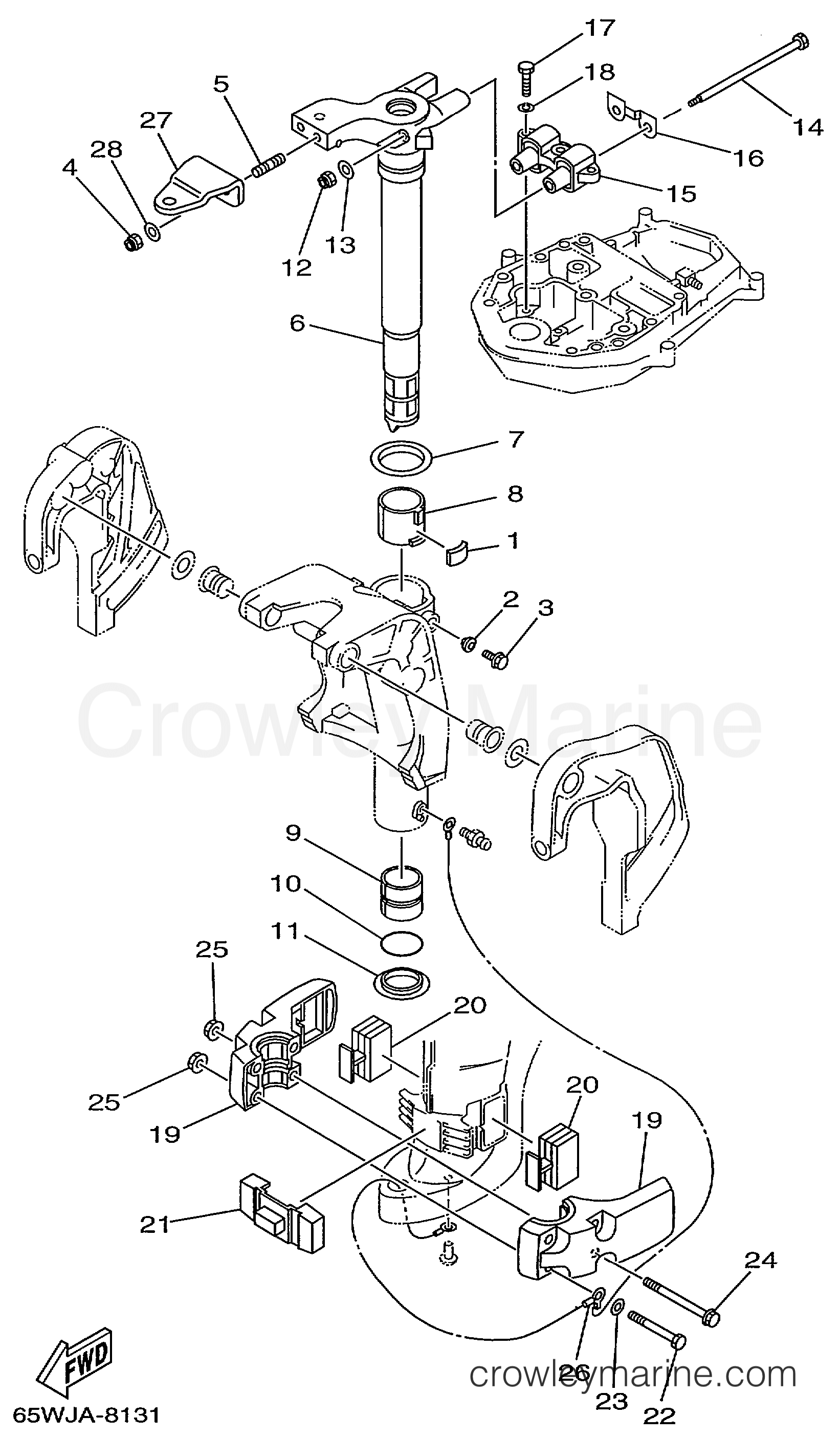 Yamaha Motors F25ELHX - BRACKET 3