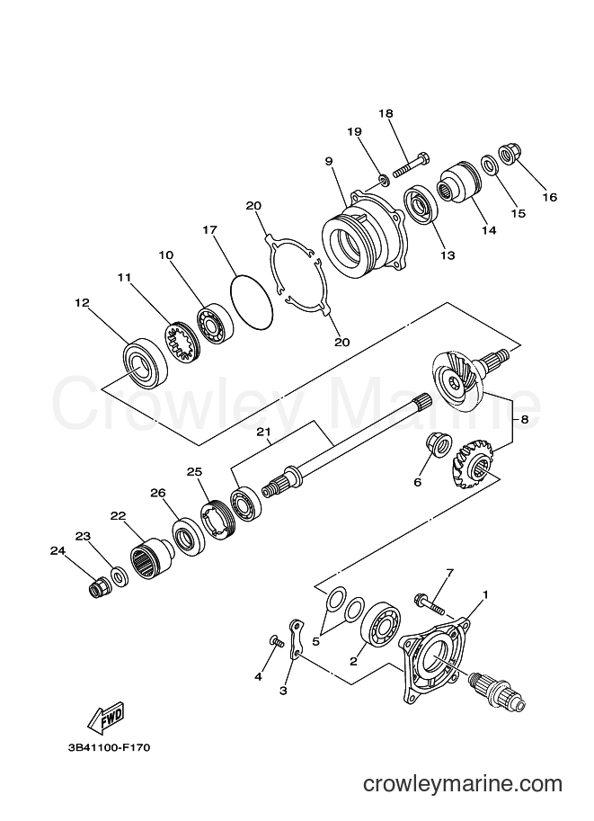 2007 ATV YFM700FWAD - YFM700FWAD (3B4B) [010] - MIDDLE DRIVE GEAR