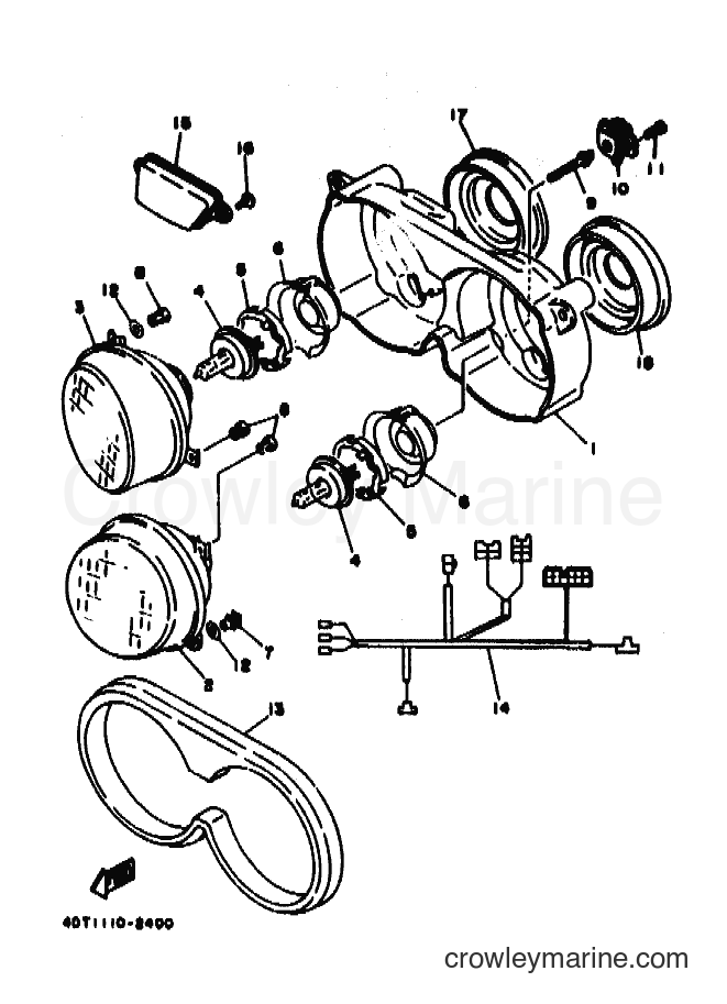 1992 Street Bike TDM850 - TDM850 (4DT3) [010] - HEADLIGHT