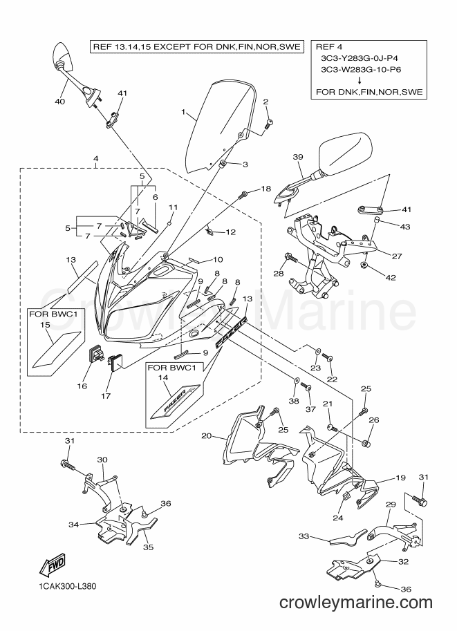Yamaha Motors FZ1-S (1CAL) [010] - COWLING 1