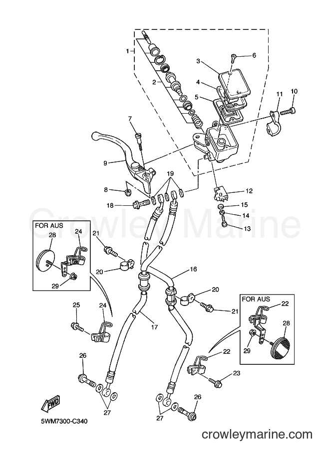 2011 Street Bike XJR1300 - XJR1300 (5WMS) [010] - FRONT MASTER CYLINDER