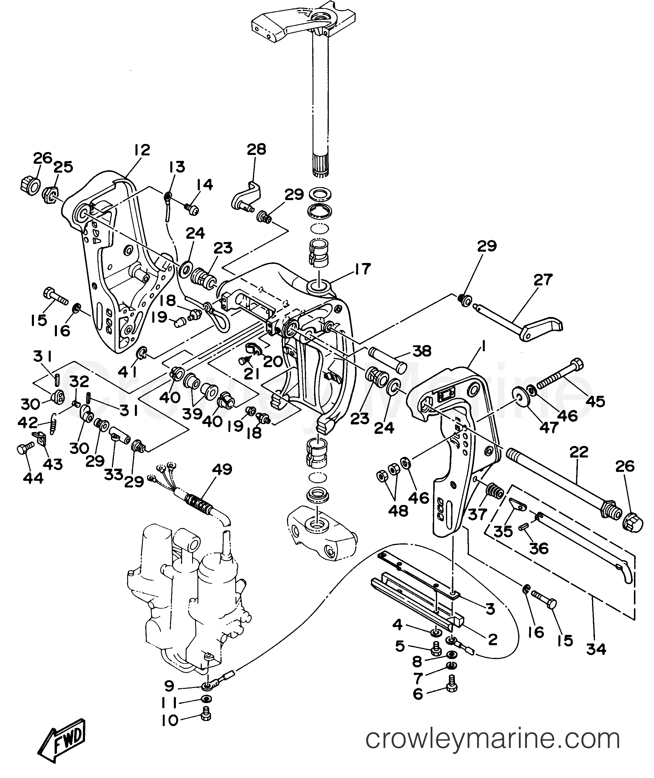 Yamaha Motors 70TLRU - BRACKET 1