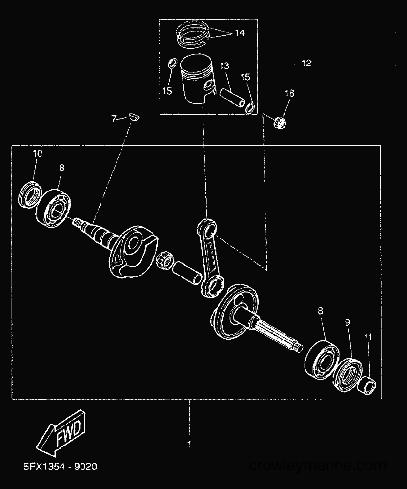 2000 Scooter CW50 - CW50 (5HG8) [010] - CRANKSHAFT & PISTON