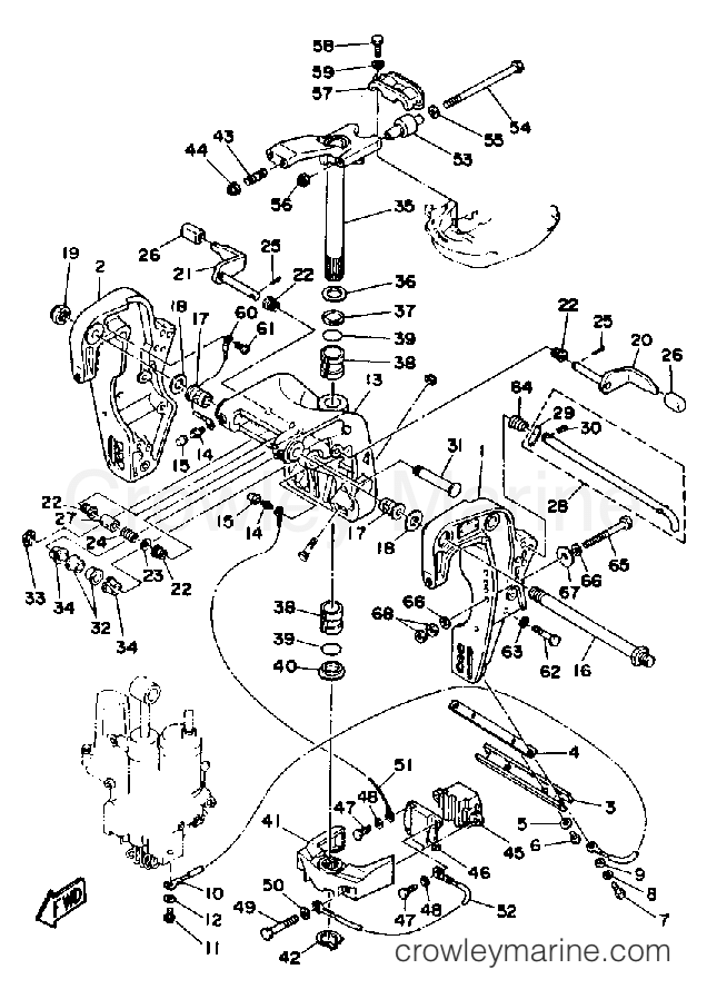 Yamaha Motors 50TLHP - BRACKET 1