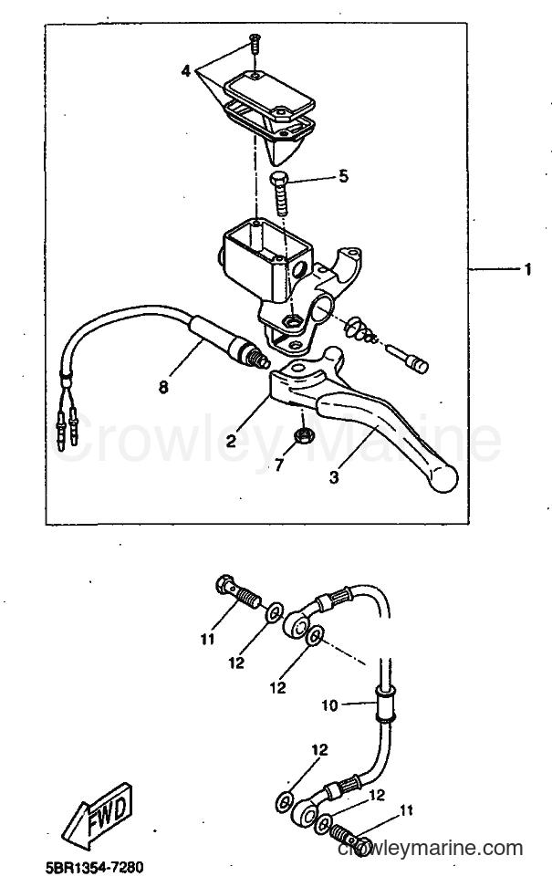1998 Scooter YQ50L - YQ50L (5CL3) [010] - REAR MASTER CYLINDER