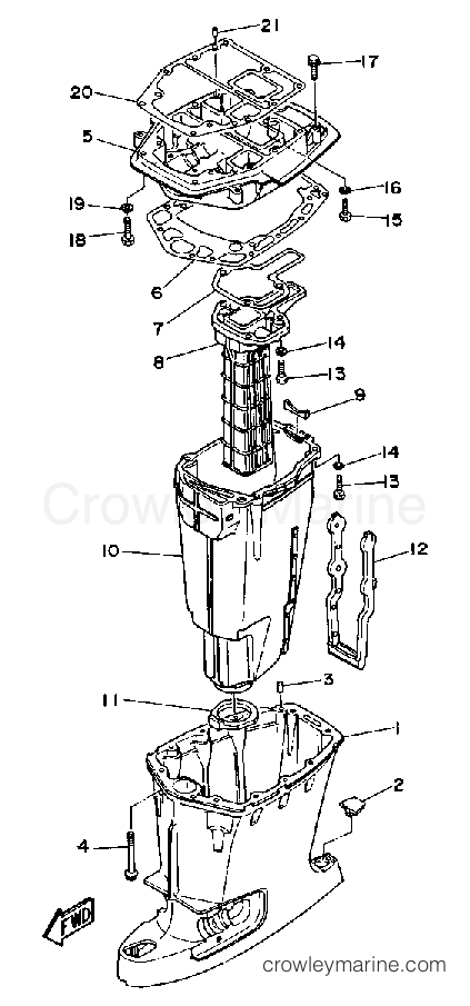 Yamaha Motors 90TJRQ - UPPER CASING