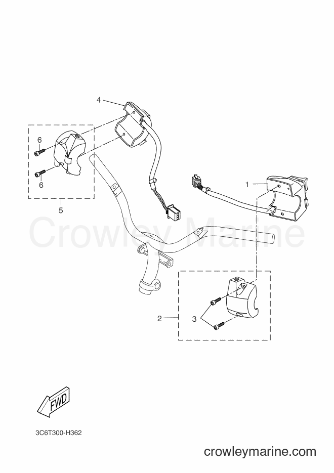 Yamaha Motors YQ50 (1BX7) [100] - HANDLE SWITCH & LEVER