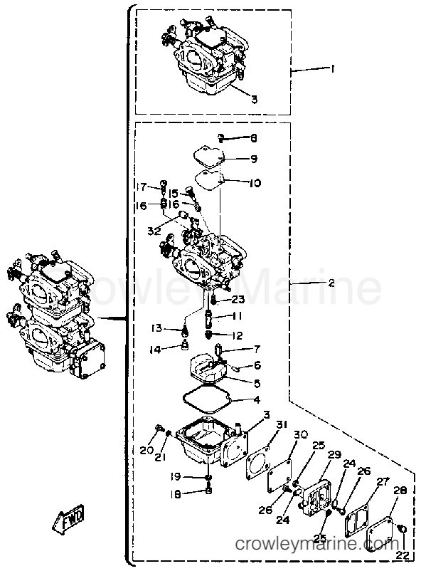 Yamaha Motors 25ESG - CARBURETOR