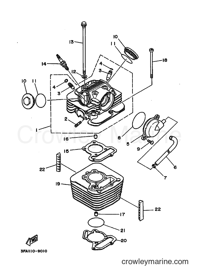 Yamaha Motors YFA1 (3FA2) [010] - CYLINDER