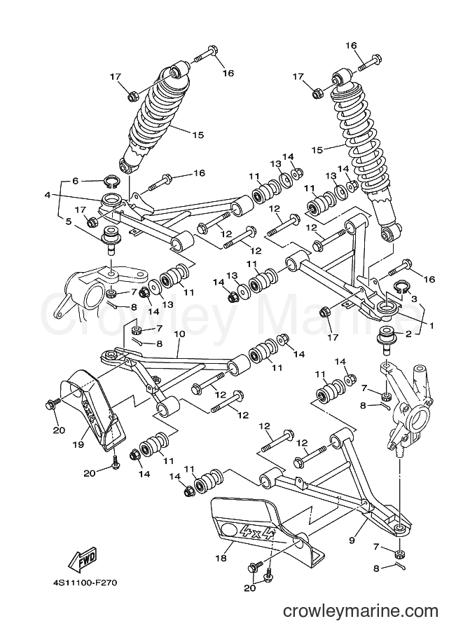 2009 ATV YFM400FWN - YFM400FWN (4S1B) [010] - FRONT SUSPENSION & WHEEL