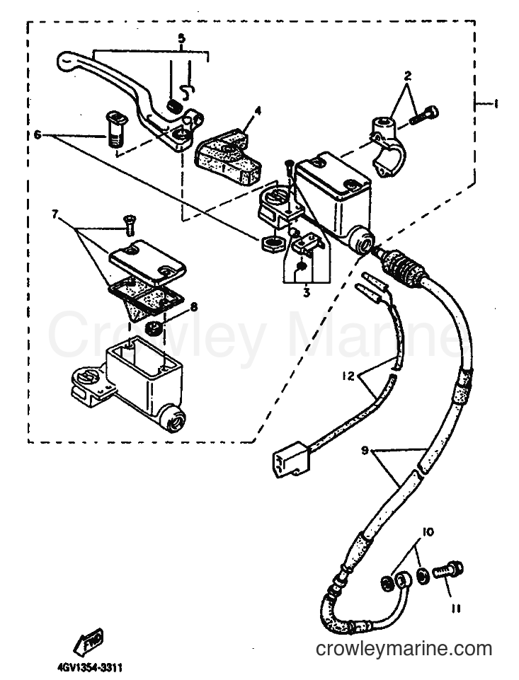 1997 Dirt Bike TT600E - TT600E (4GV5) [010] - FRONT MASTER CYLINDER