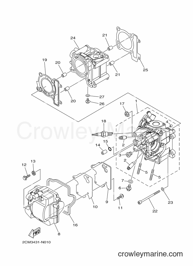 Yamaha Motors MW125A (2CMS) [020] - CYLINDER HEAD