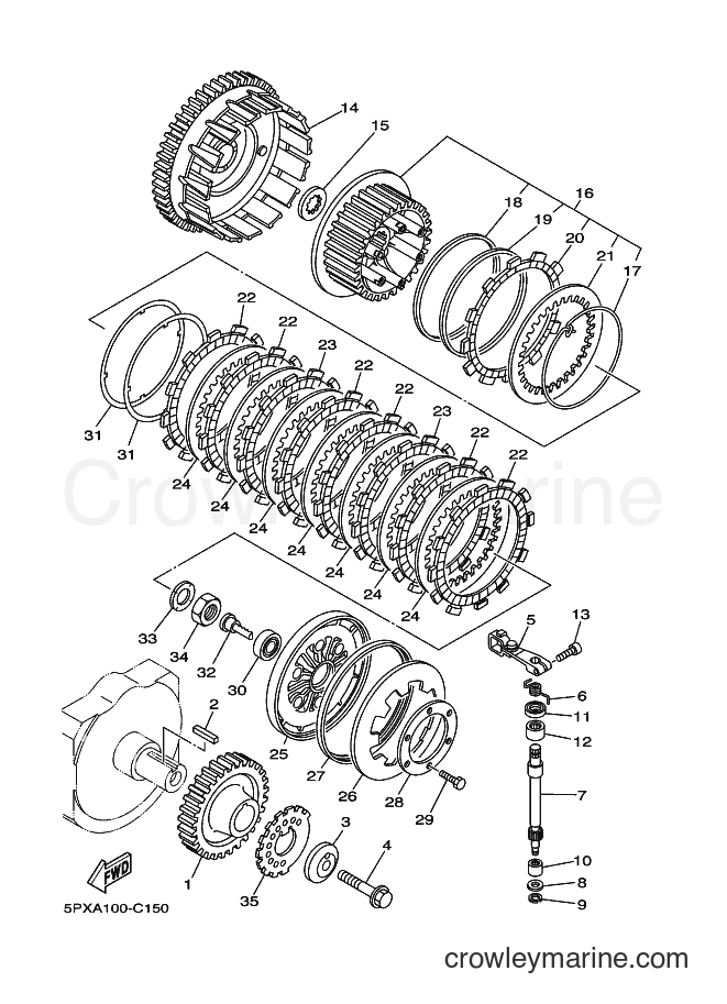Yamaha Motors XV1700PC (2D86) [010] - CLUTCH