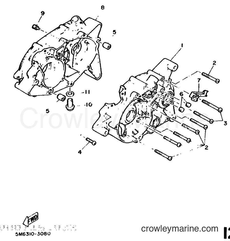 Yamaha Motors DT50MX (2UN) [99A] - CRANKCASE