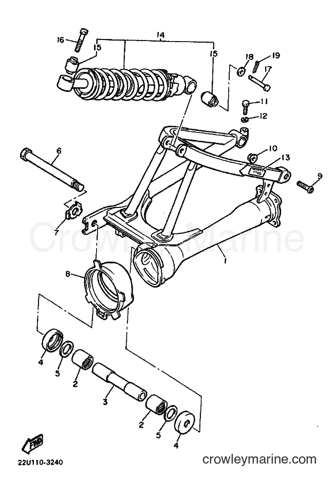1983 Cruiser XV500 - XV500 (26R0) [010] - REAR ARM & SUSPENSION