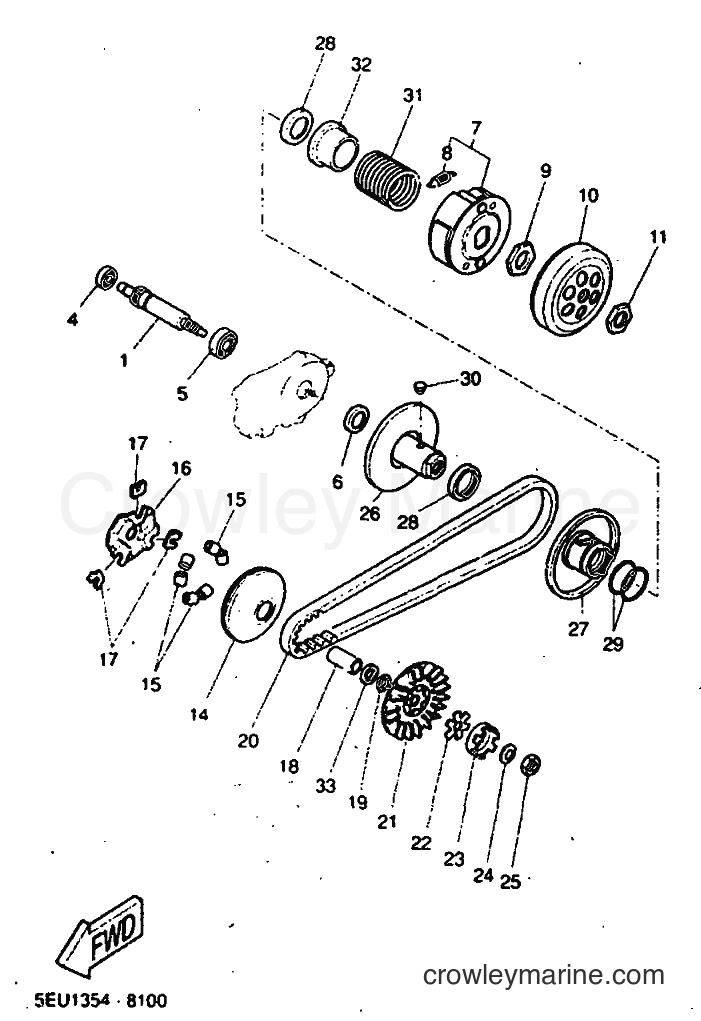 1999 Scooter YH50 - YH50 (5JB2) [030] - CLUTCH