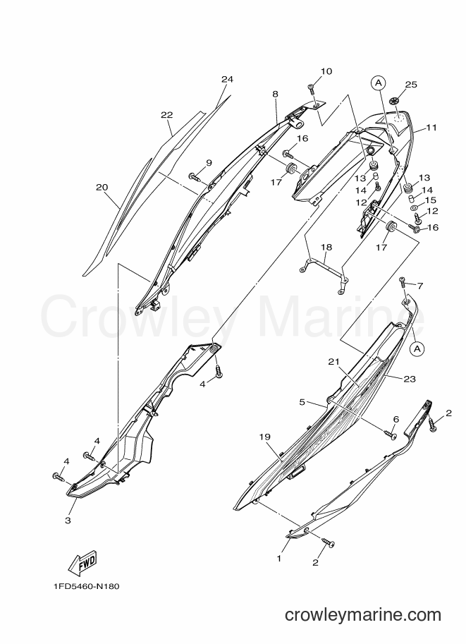 2014 Scooter T115FLSEC - T115FLSEC (1FD5) [010] - SIDE COVER