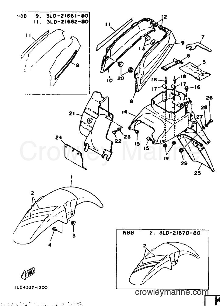 1991 Dirt Bike XTZ750 - XTZ750 (3WM2) [999] - FENDER