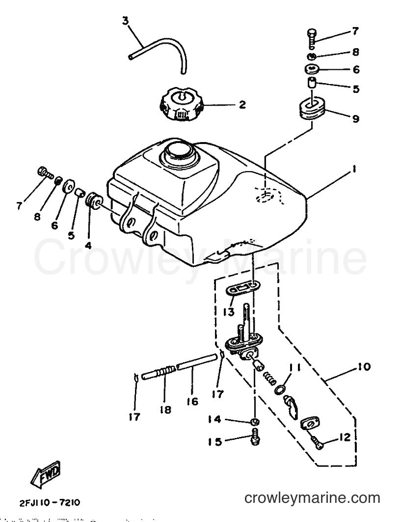 1988 ATV YFM80U - YFM80U (2FJ0) [045] - FUEL TANK