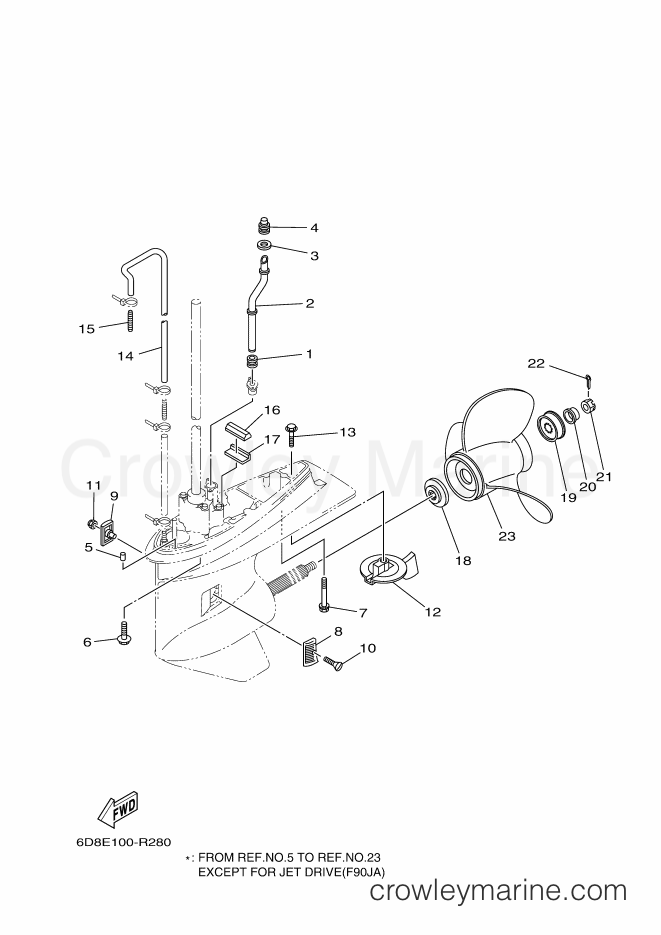 Yamaha Motors F90A (6D8E) [170] - LOWER CASING & DRIVE 2