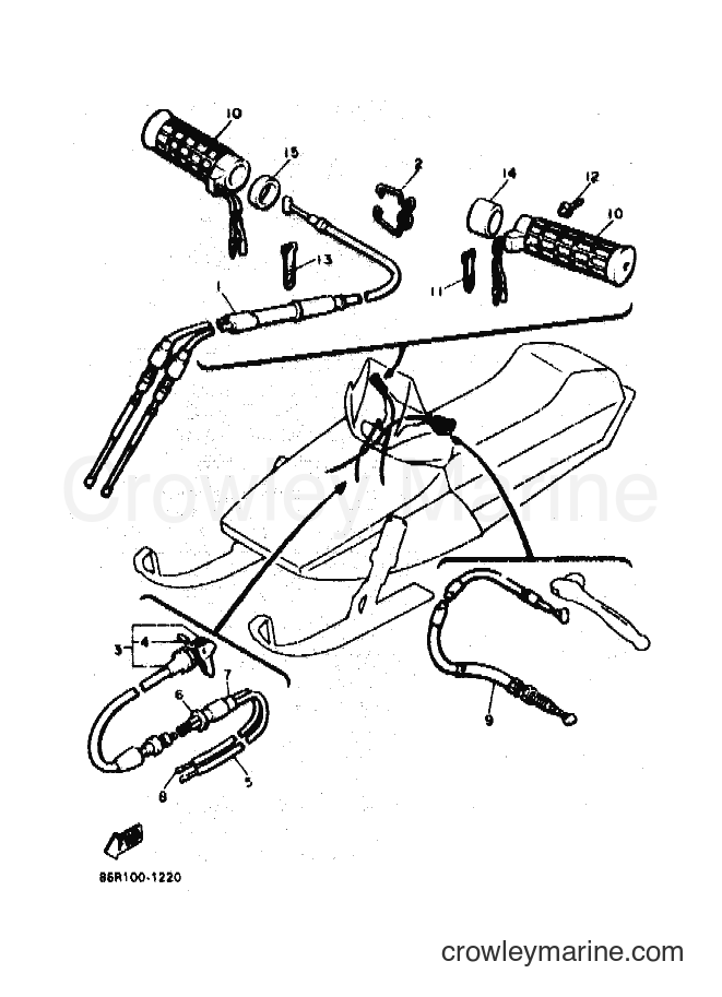 Yamaha Motors EX570E (88S1) [010] - CONTROL CABLE
