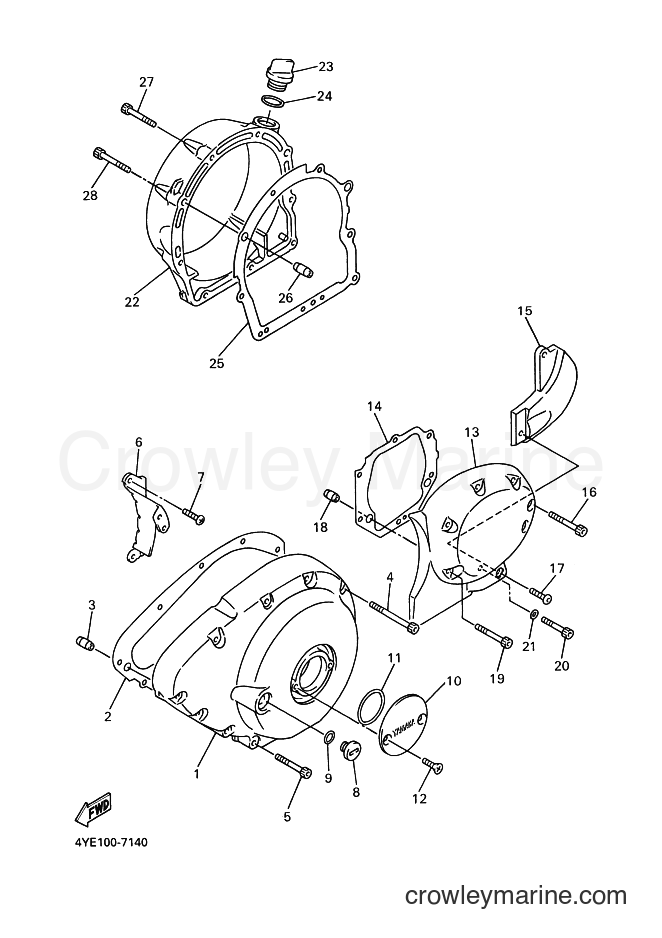 2001 Cruiser XVZ13A - XVZ13A (4NKJ) [010] - CRANKCASE COVER 1