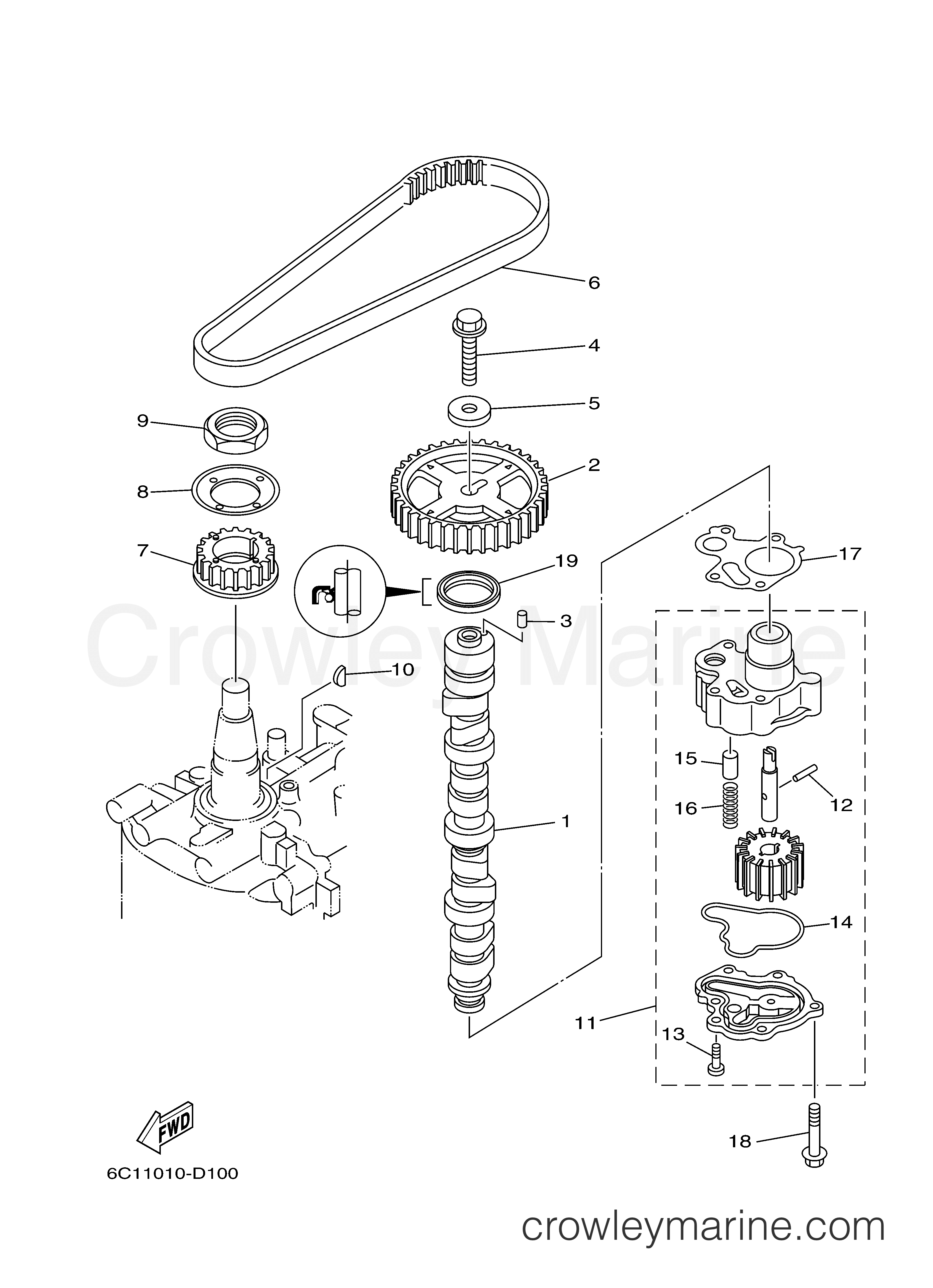 Yamaha Motors F50TLR - OIL PUMP