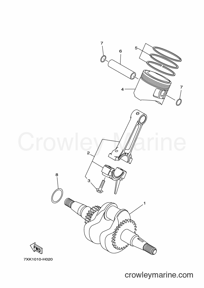 2018 Snowblower YU240 - YU240 (7JC1) [010] - CRANKSHAFT & PISTON