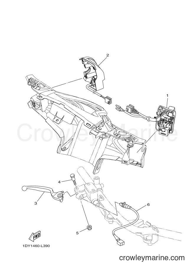 Yamaha Motors T115FSEC (1DY6) [010] - HANDLE SWITCH & LEVER