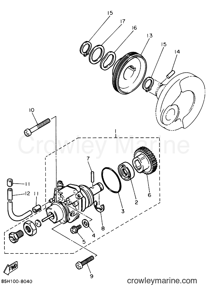 1988 Snowmobile SV80E - SV80E (85H0) [010] - OIL PUMP