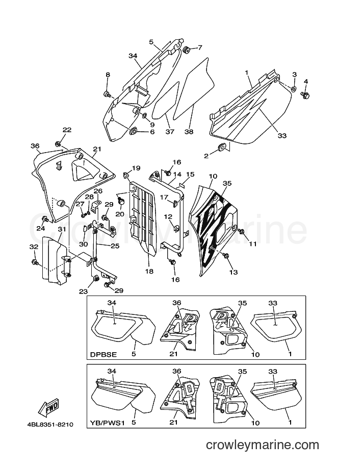 Yamaha Motors DT125RE (4BL8) [010] - SIDE COVER