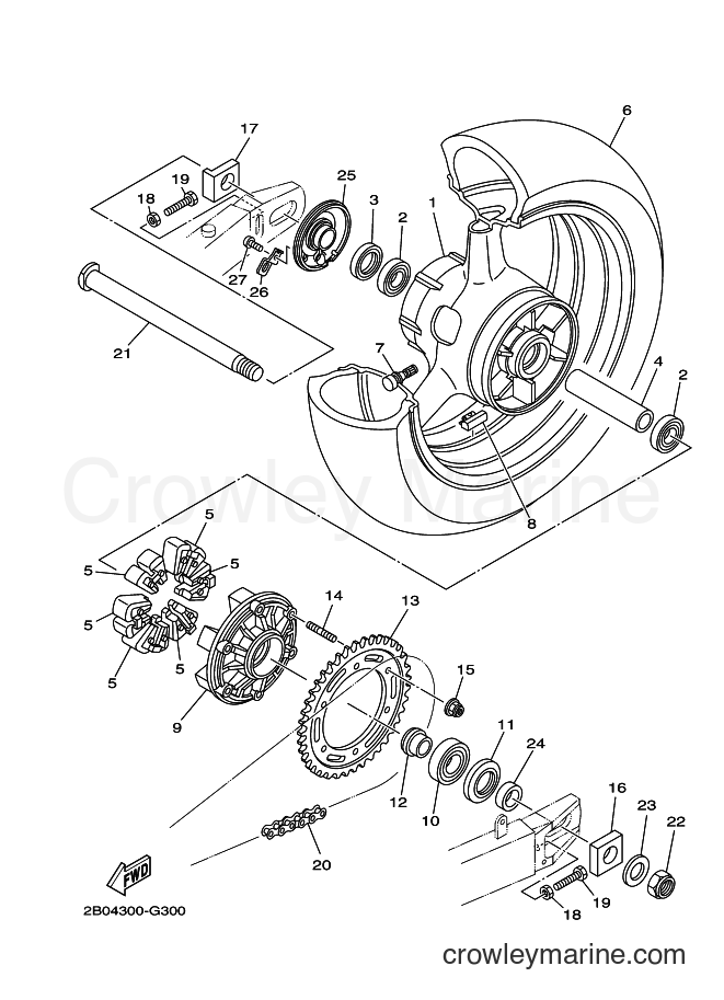 Yamaha Motors TDM900A (2B07) [010] - REAR WHEEL