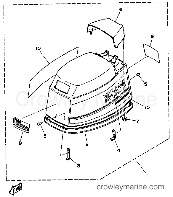 Yamaha Motors 30SH - TOP COWLING