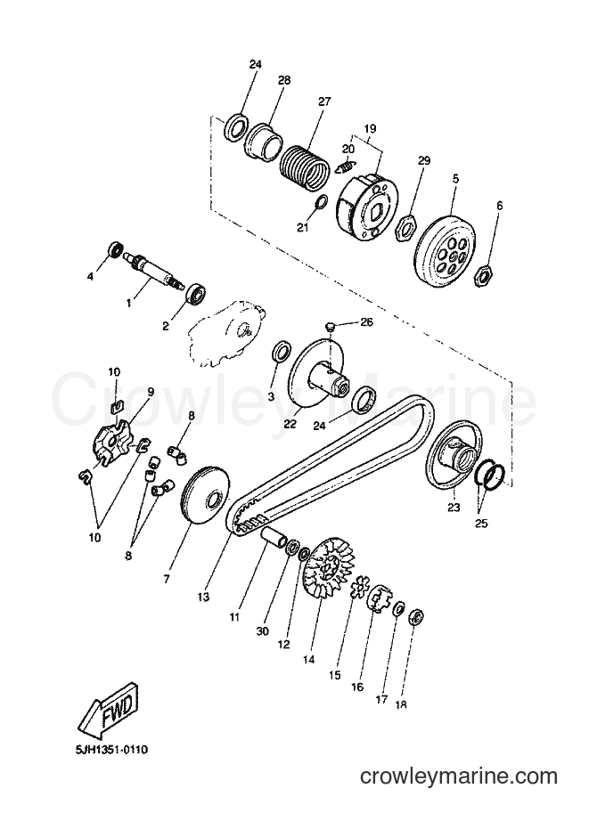 2000 Scooter EW50 - EW50 (5LH1) [010] - CLUTCH
