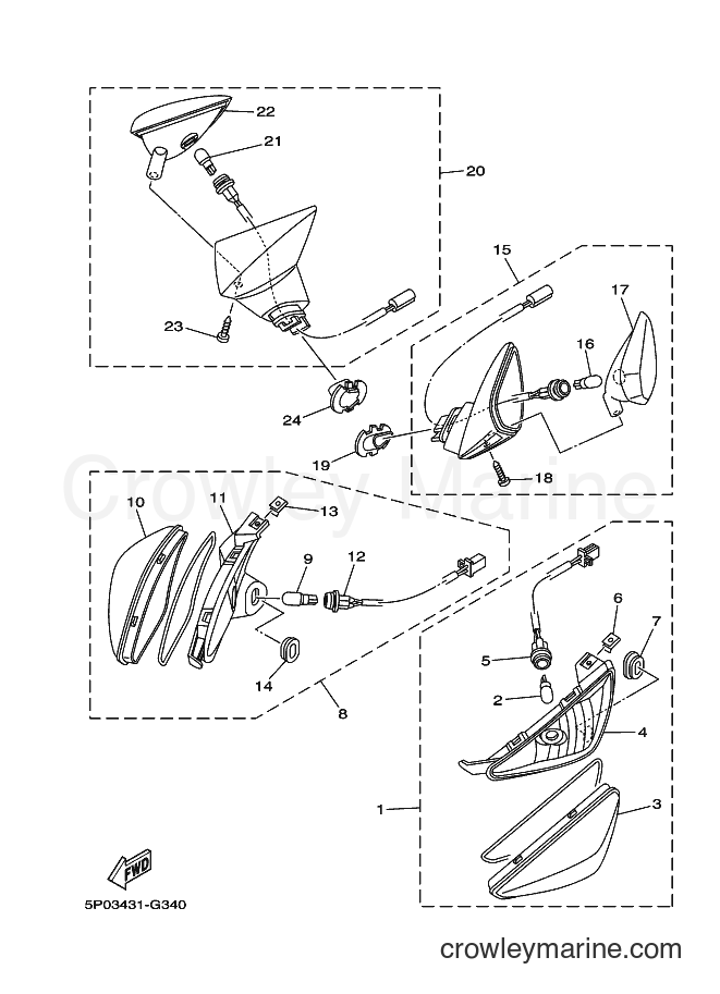 Yamaha Motors AT135 (5P05) [010] - FLASHER LIGHT