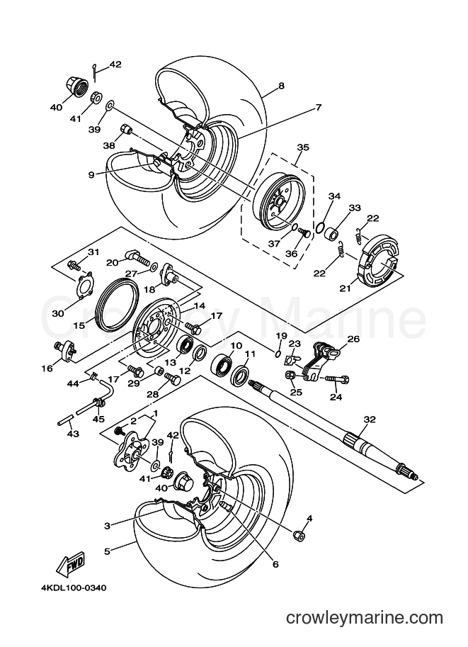 2000 ATV YFB250FW - YFB250FW (4KDM) [020] - REAR WHEEL