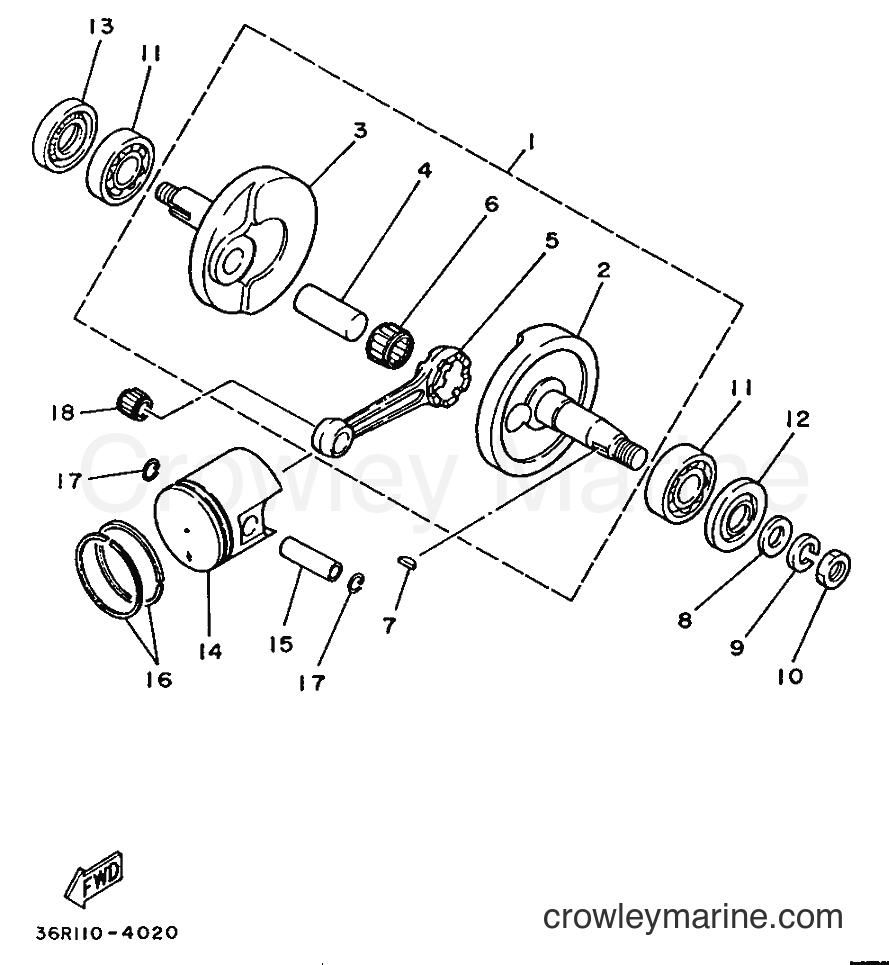 1988 ATV YF60 - YF60 (3NJ1) [999] - CRANKSHAFT & PISTON