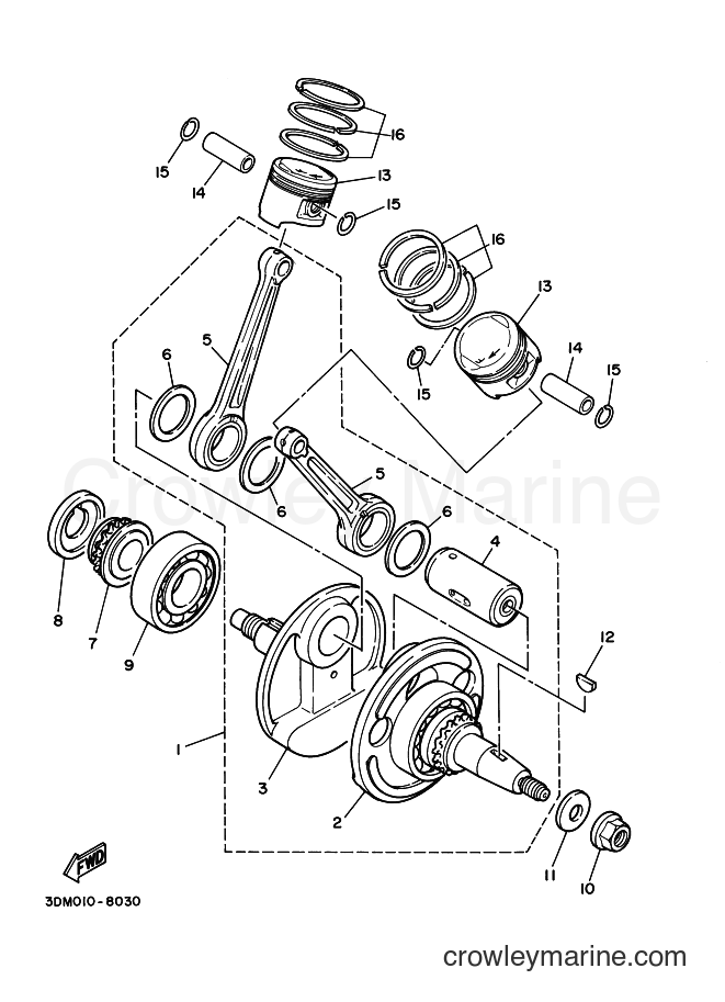 Yamaha Motors XVS250 (5KR2) [010] - CRANKSHAFT & PISTON