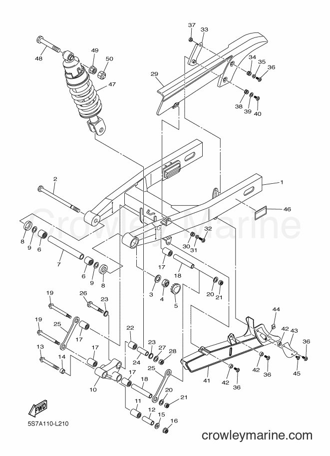 2012 Cruiser XVS950A - XVS950A (26P4) [010] - REAR ARM & SUSPENSION
