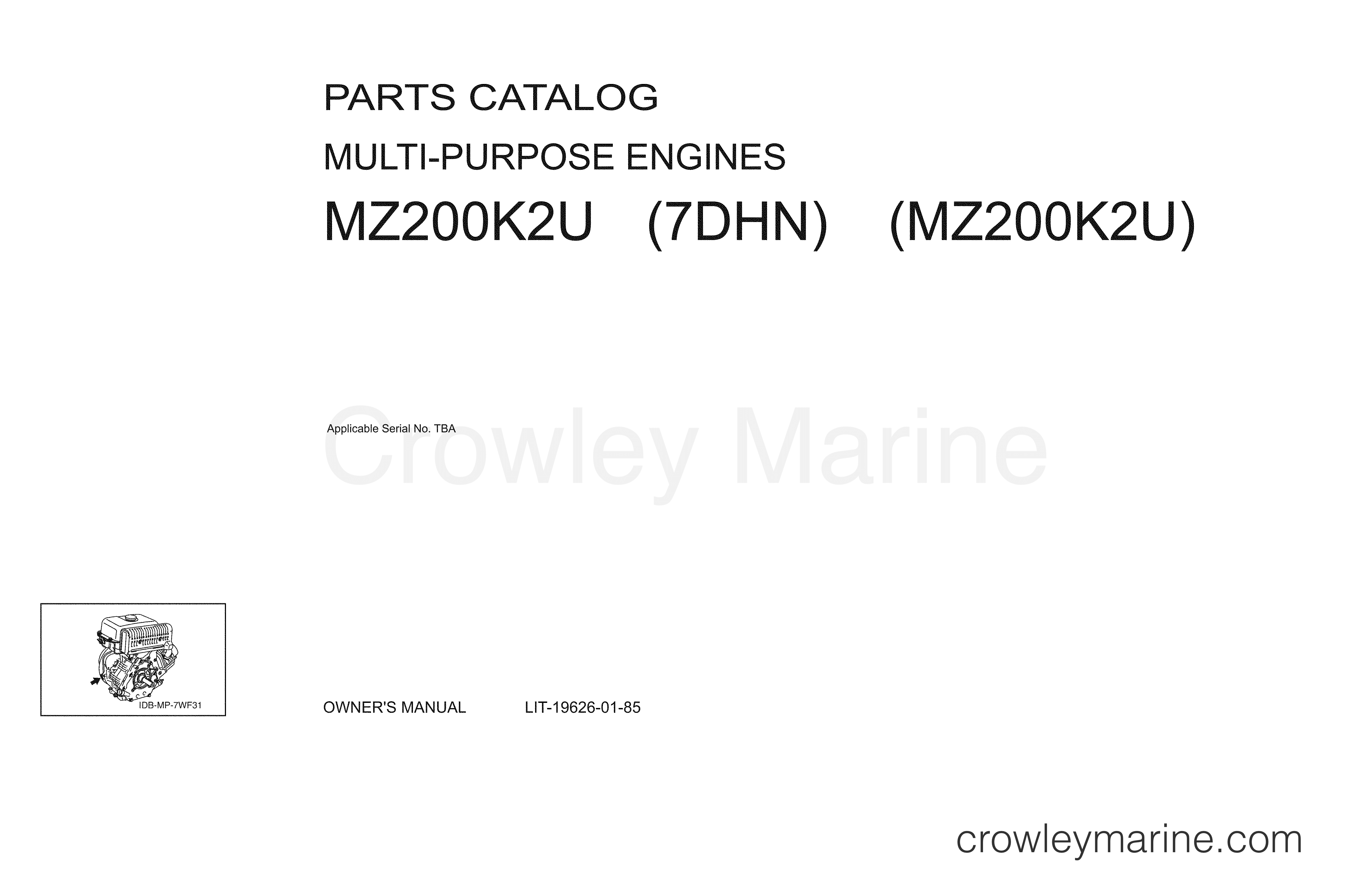 2012 UTV 200 - MZ200K2U - 1 TITLE PAGE