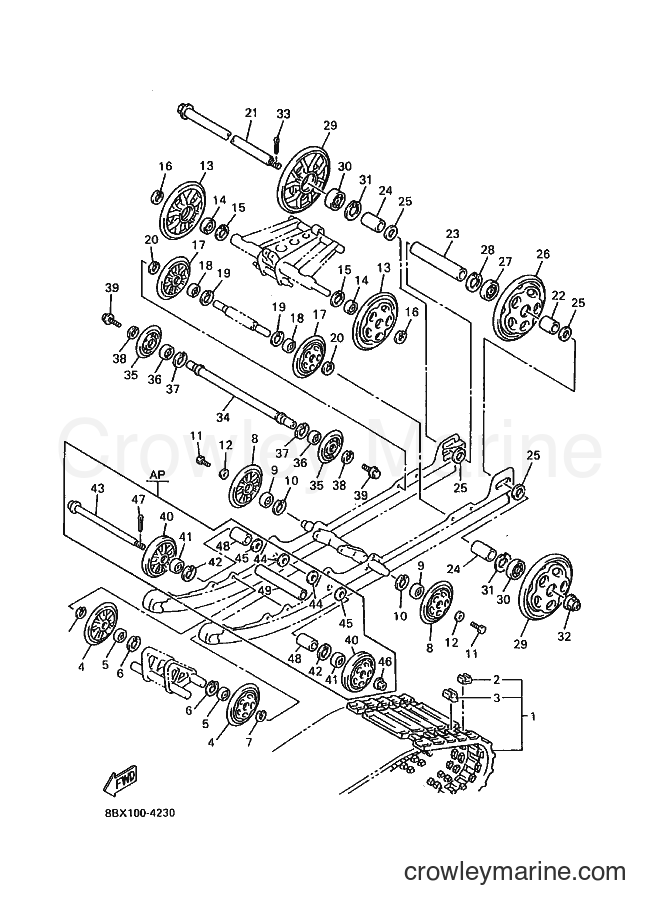 1994 Snowmobile VX750ST - VX750ST (8BX1) [020] - TRACK SUSPENSION 1