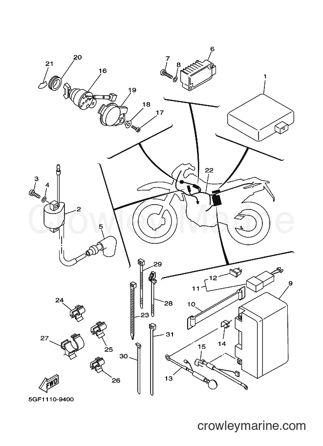 2000 Dirt Bike TT-R250 - TT-R250 (5GF6) [010] - ELECTRICAL 1