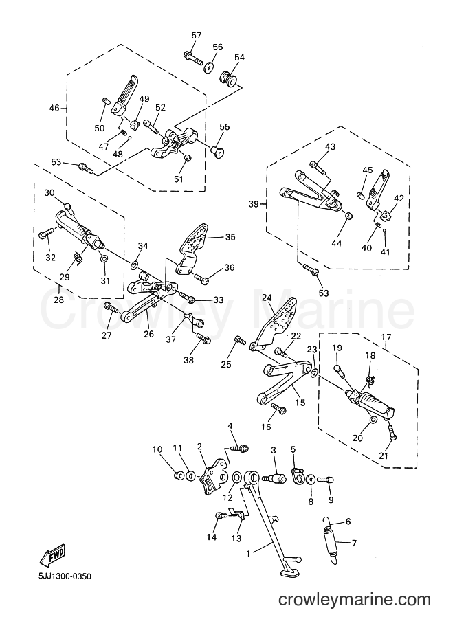 Yamaha Motors YZF-R1 (5JJ1) [010] - STAND & FOOTREST