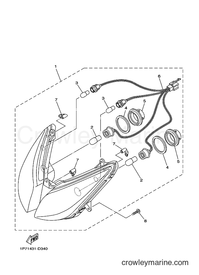 Yamaha Motors AT115C (2B52) [010] - HEADLIGHT