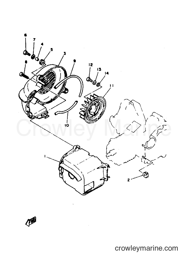 1998 Scooter YN50 - YN50 (5BV1) [999] - AIR SHROUD & FAN