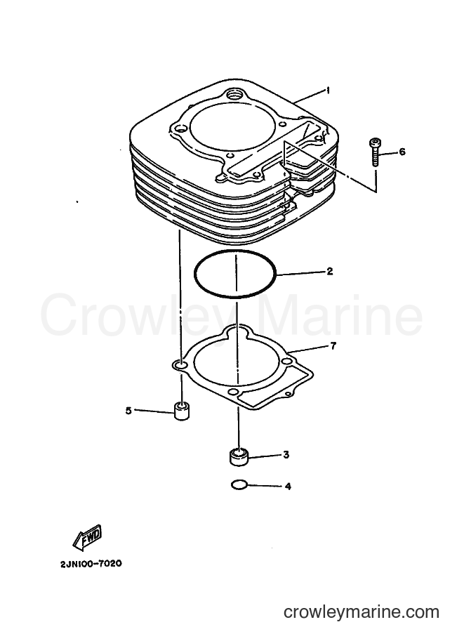 1988 Dirt Bike BW350 - BW350 (2JN0) [010] - CYLINDER
